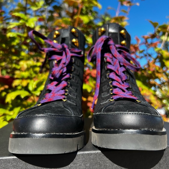 🍁JCREW NEW! Elsa Black Suede Lace Up Boots Sz 9 - Picture 6 of 12